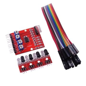 HW-096A 4 Kanal Çizgi İzleyen Sensör Modülü Seti