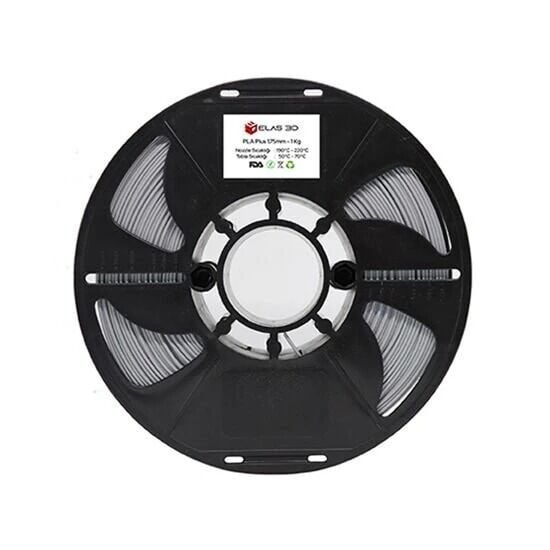 Elas Gümüş Gri PLA Plus Filament 1.75mm. 1kg