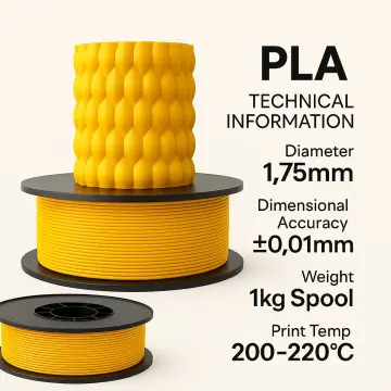 Filetto Sarı PLA Plus Filament 1.75 mm 1kg