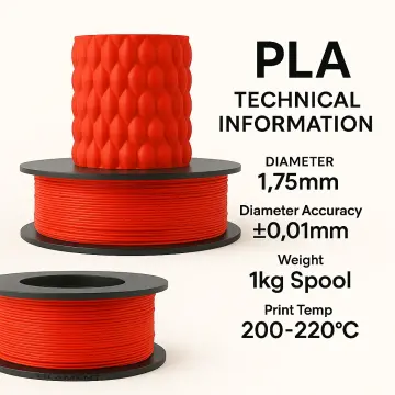 Filetto Kırmızı PLA Plus Filament 1.75 mm 1kg
