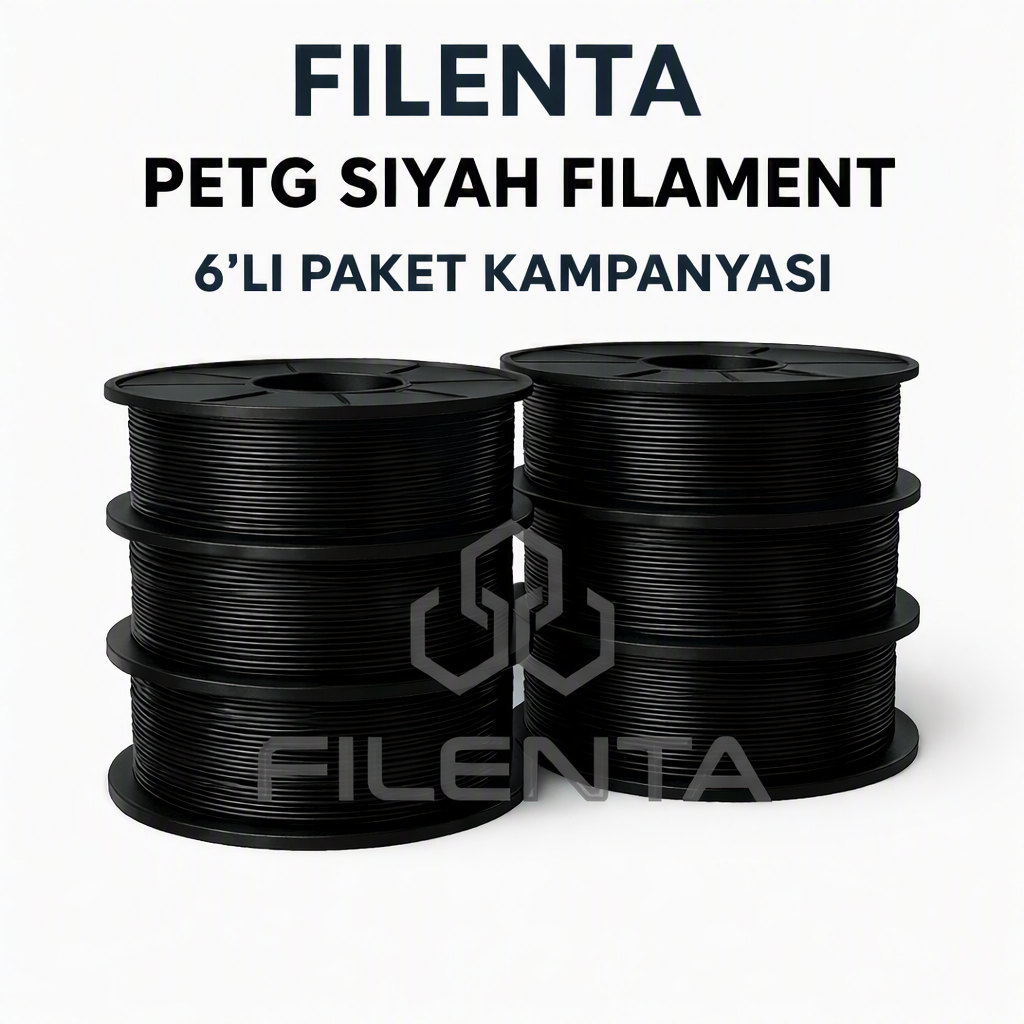 Filenta Siyah Petg Filmanet 6'lı Set