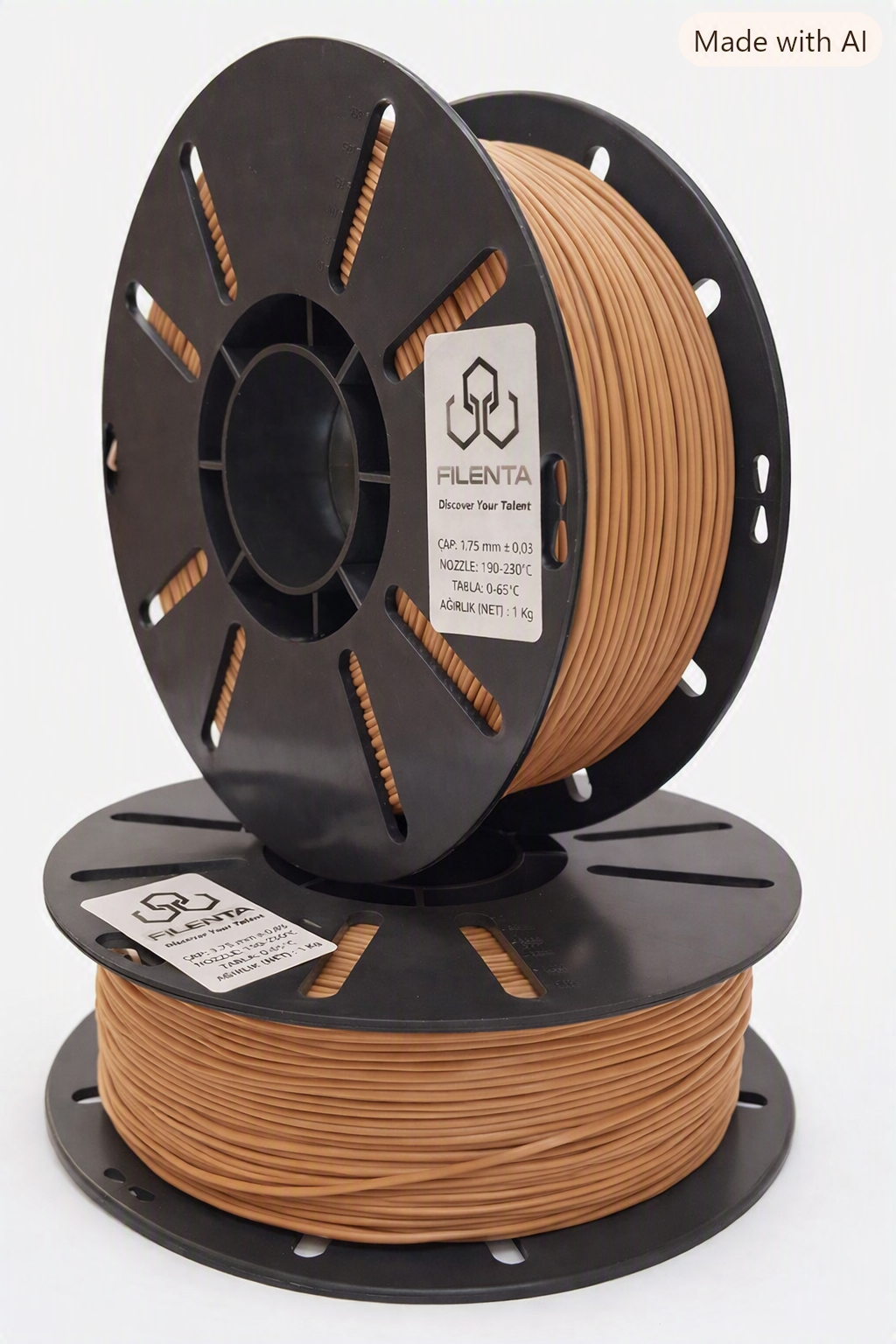 Filenta Bakır-Açık Bronz Pla Premium Filament 1.75mm. 1kg.