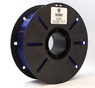 Polycraft PLA HQ (Plus) Filament 1.75 mm - 1 kg - Şeffaf Koyu Mavi