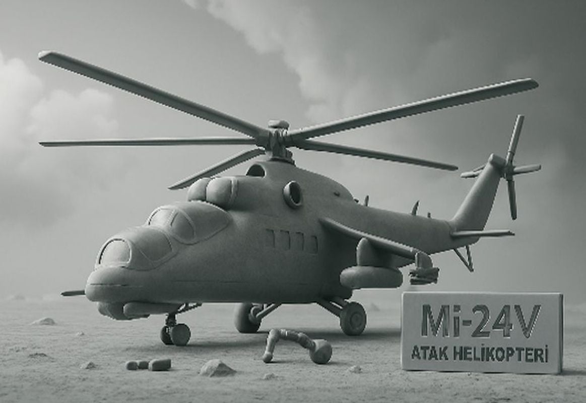 Mi-24V Helikopter Kit Card - Eğitici Oyuncak
