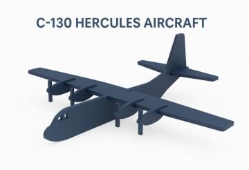 C130 Nakliye Uçağı Kit Card - Eğitici Oyuncak