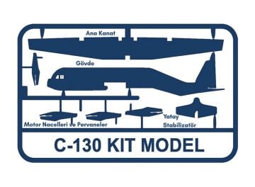 C130 Nakliye Uçağı Kit Card - Eğitici Oyuncak