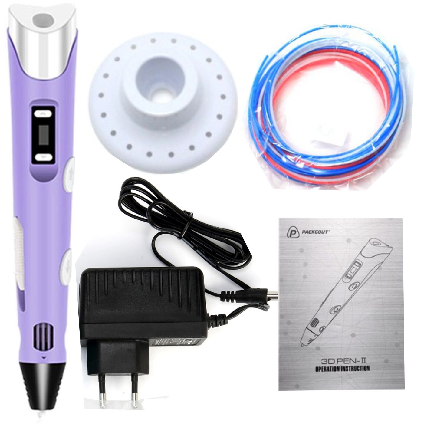 3D Yazıcı 3D Kalem Mor RP-100B + Hediye Filament