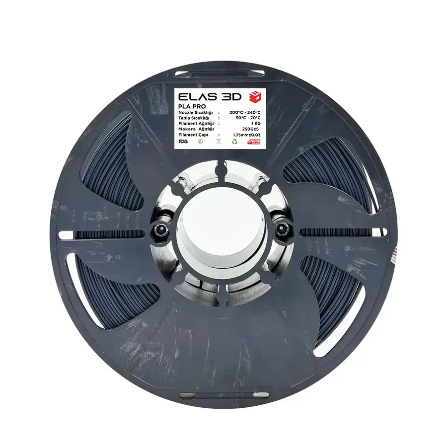 Elas Antrasit Gri PLA PRO Filament 1.75mm. 1kg