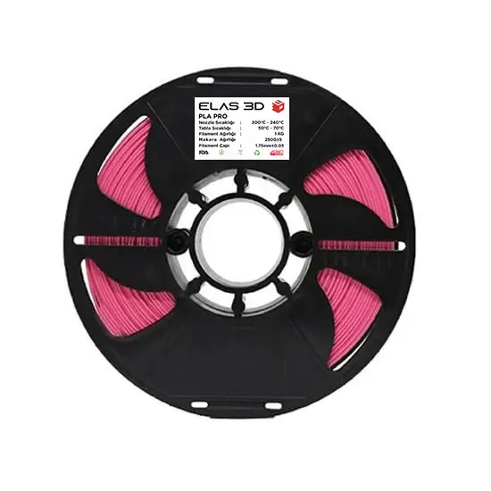 Elas Pembe PLA PRO Filament 1.75mm. 1kg