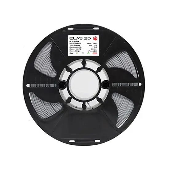 Elas Gümüş PLA PRO Filament 1.75mm. 1kg