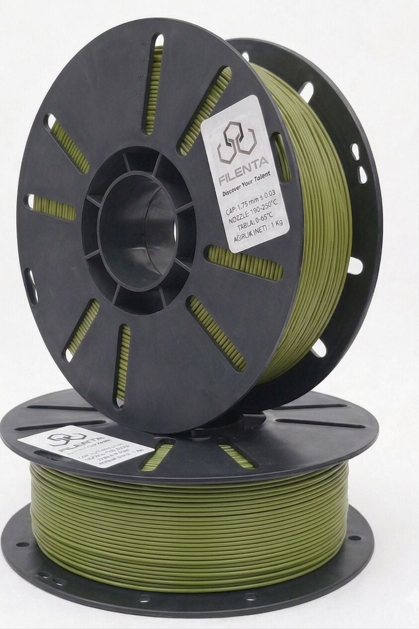 Filenta Zeytin Yeşili Pla Premium Filament 1.75mm 1Kg