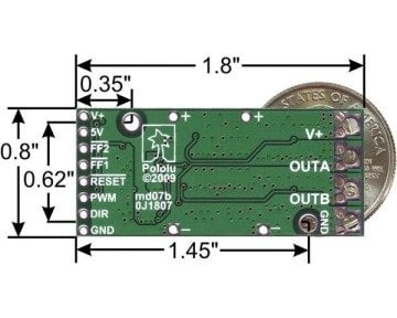 Yüksek Güçlü Motor Sürücü Kartı 36V 15A