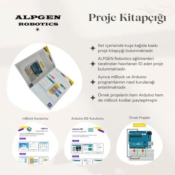 Arduino Uno (Klon) R3 Robotik Kodlama Başlangıç Seti 44 Parça + Proje Kitapçığı