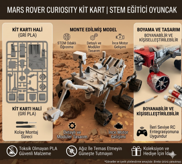 Mars Rover Curiosity Kit Card - Eğitici Deney Seti
