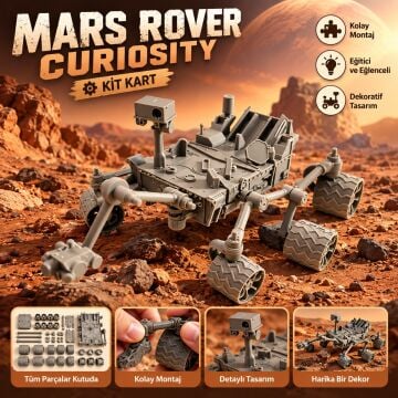 Mars Rover Curiosity Kit Card - Eğitici Deney Seti