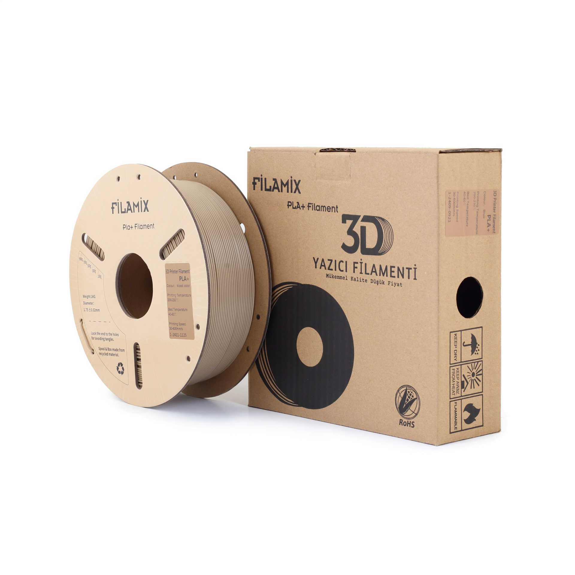 Filamix Ahşap Rengi PLA Filament 1.75 mm 1000 Gr