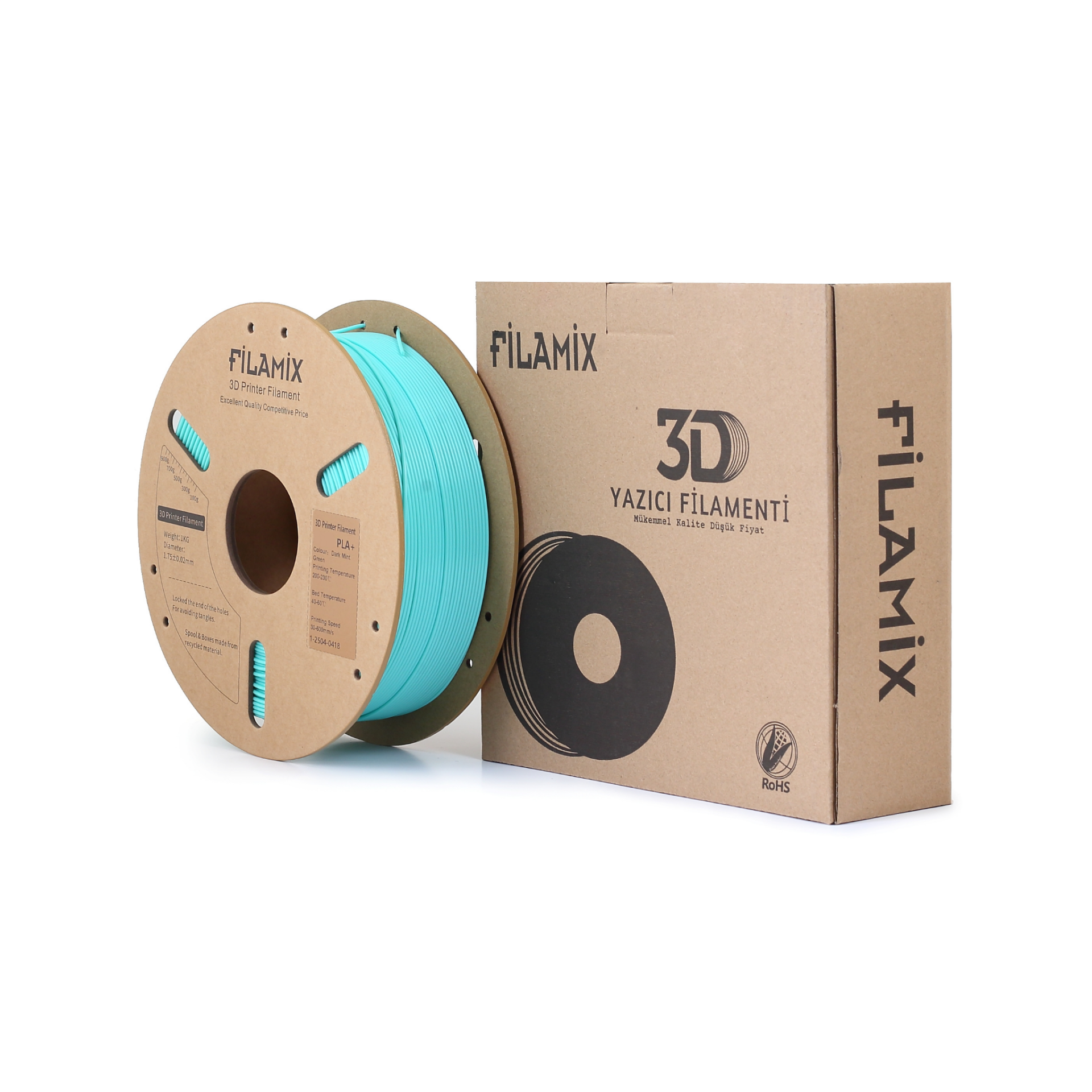 Filamix Dark Mint PLA Filament 1.75 mm 1000 Gr