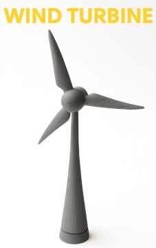 Rüzgar Türbini Kit Card - Eğitici Deney Seti