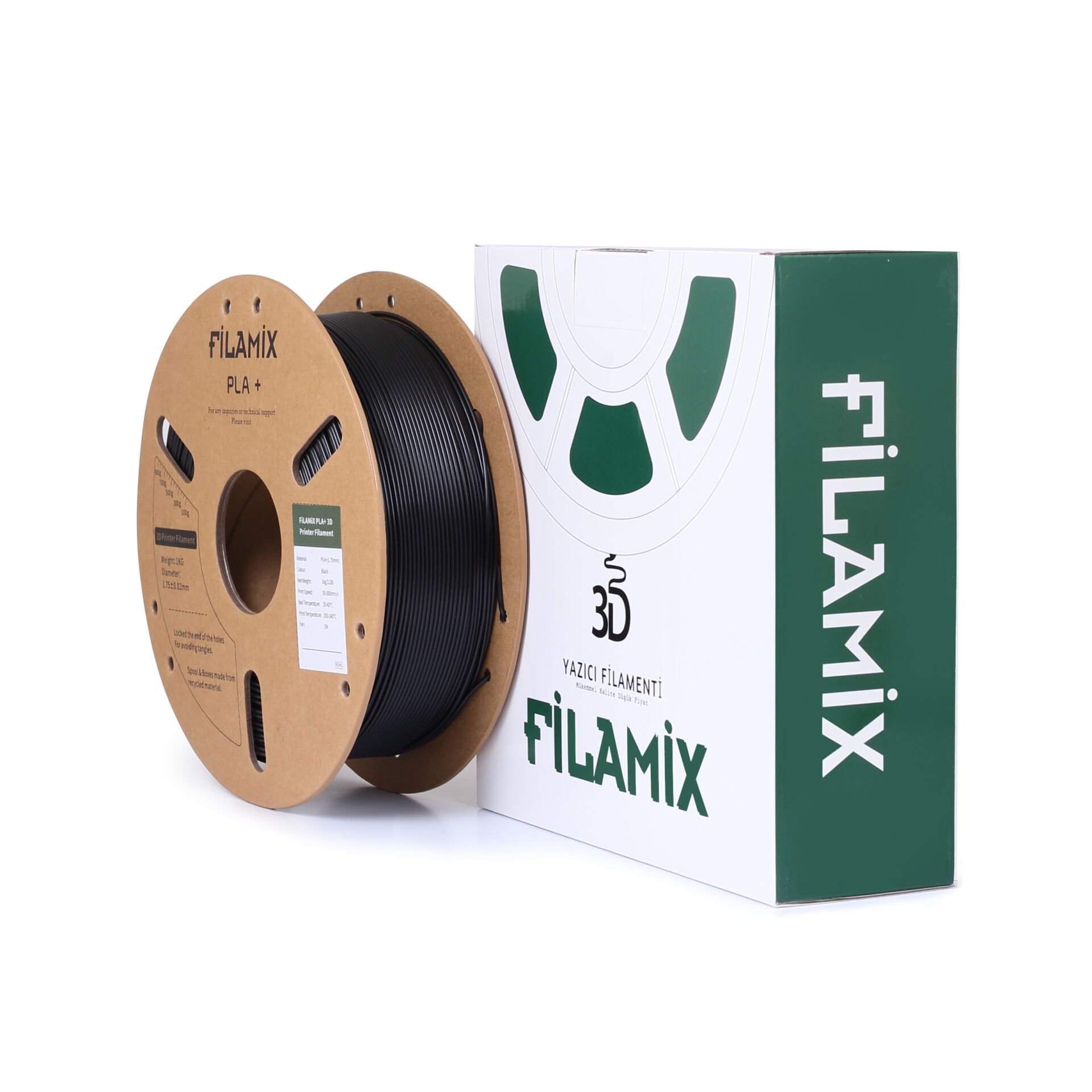 Filamix Siyah PLA Filament 1.75 mm 1000 Gr