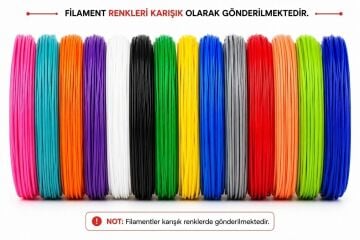 Teknoartshop 3D Kalem Filamenti 5 Renk 100 Metre 1.75 mm.
