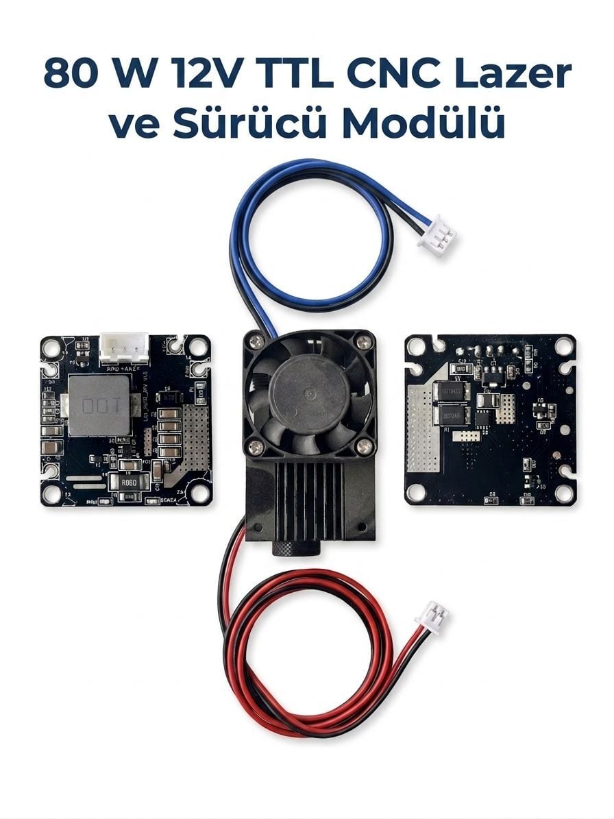 LT-80W 12V TTL Yakıcı CNC Lazer ve Sürücü Modülü