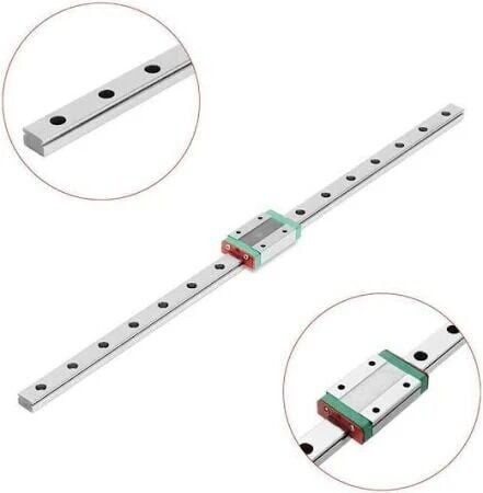 MGN15 Lineer Ray Kızak 400mm - MGN15H Bilyalı Rulman Blok