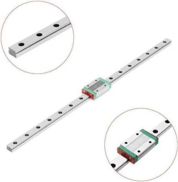 MGN15 Lineer Ray Kızak 400mm - MGN15H Bilyalı Rulman Blok
