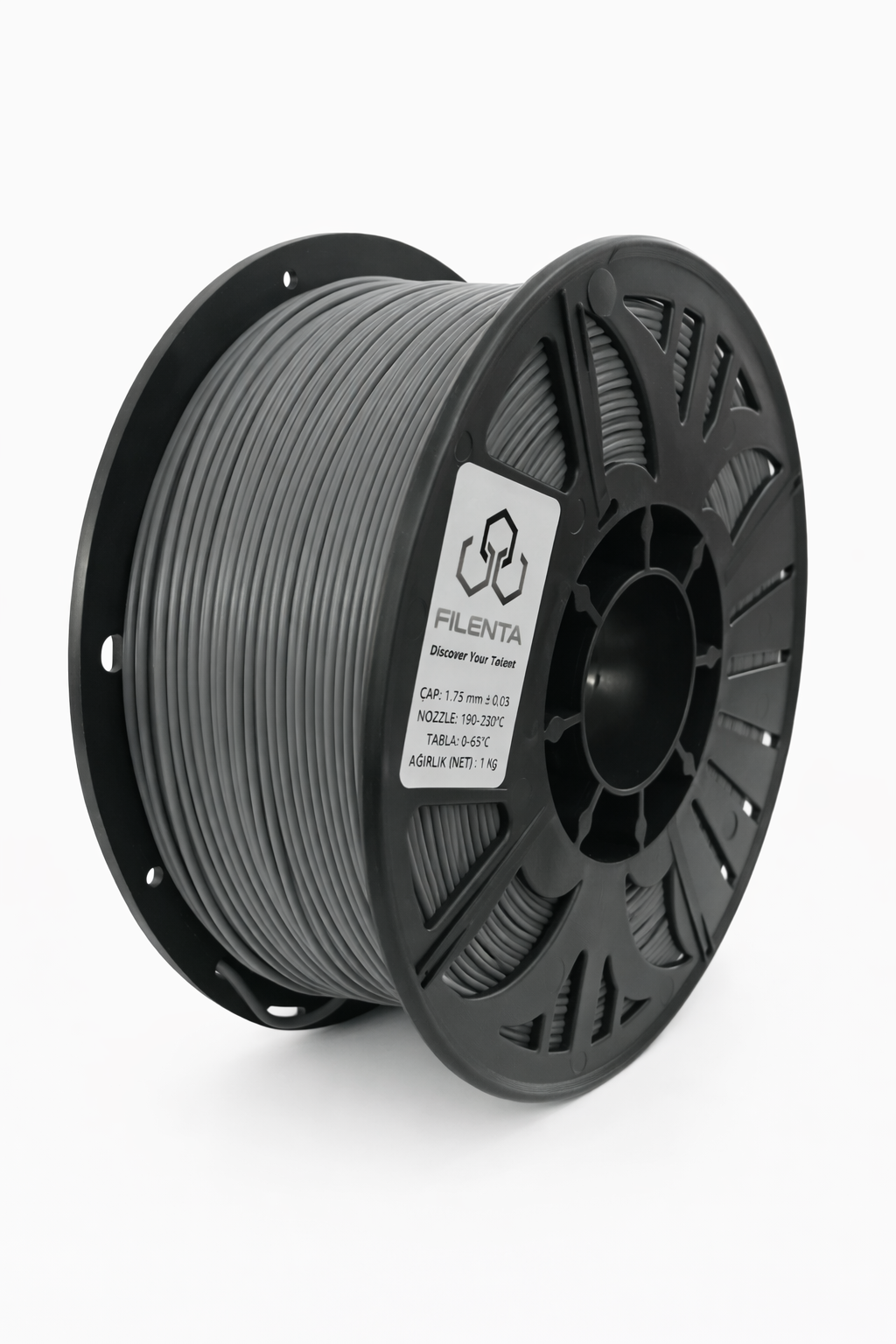 Filenta Antrasit Gri Pla Premium Filament 1.75mm 1Kg