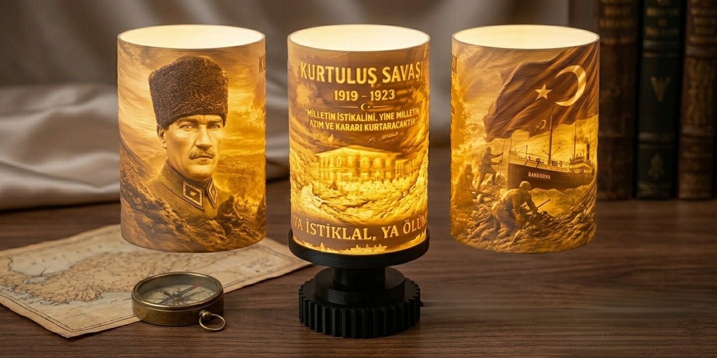 Kurtuluş Savaşı Temalı Premium Masa Lambası