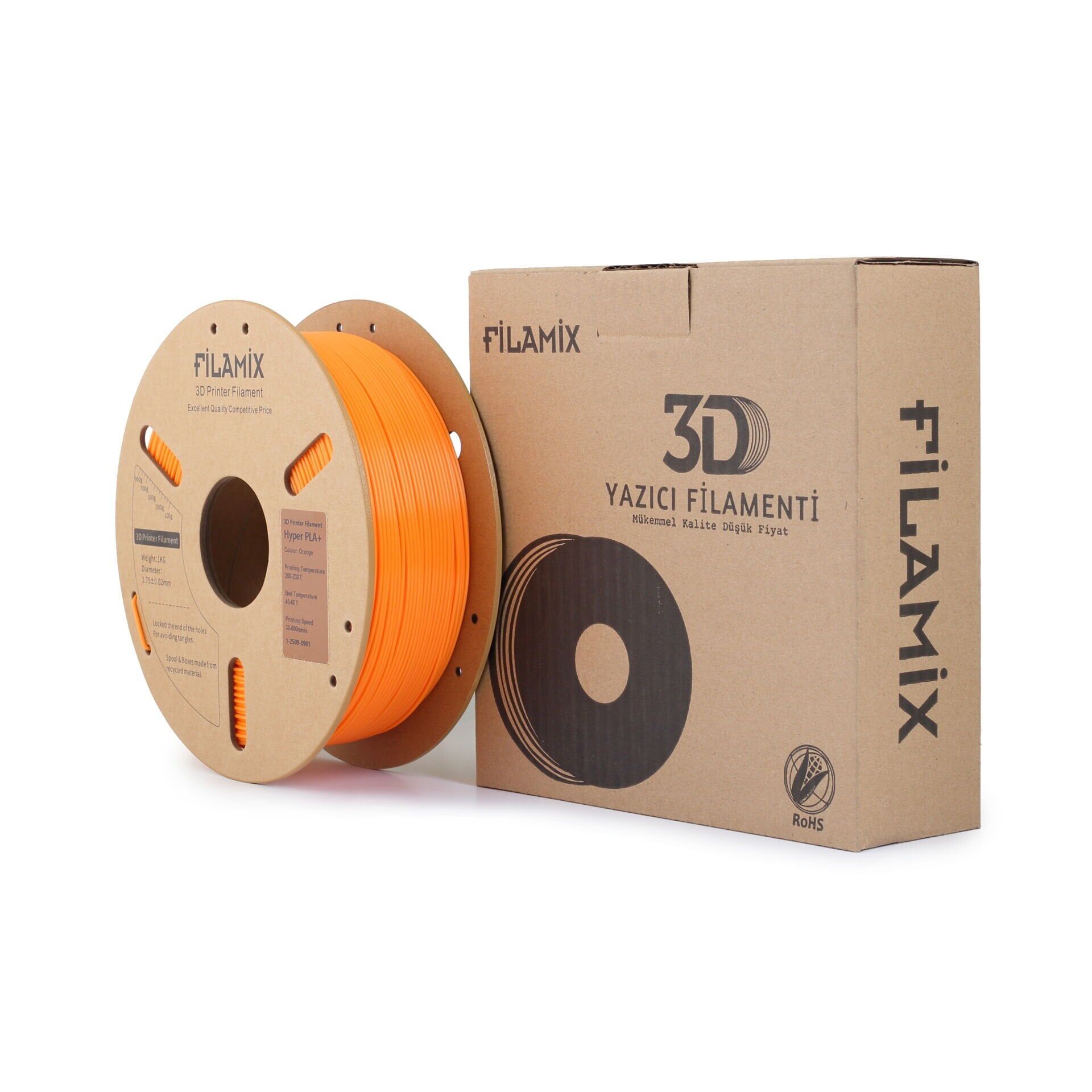 Filamix Turuncu PLA Filament 1.75 mm 1000 Gr