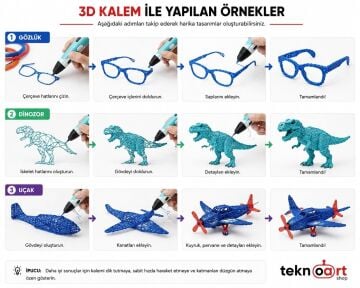 Vakumlu Pla Filament 20 Renk 5 Metre Toplam 100m. Karışık Renkler
