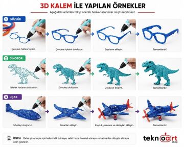 Vakumlu Pla Filament 20 Renk 5 Metre Toplam 100m. Karışık Renkler