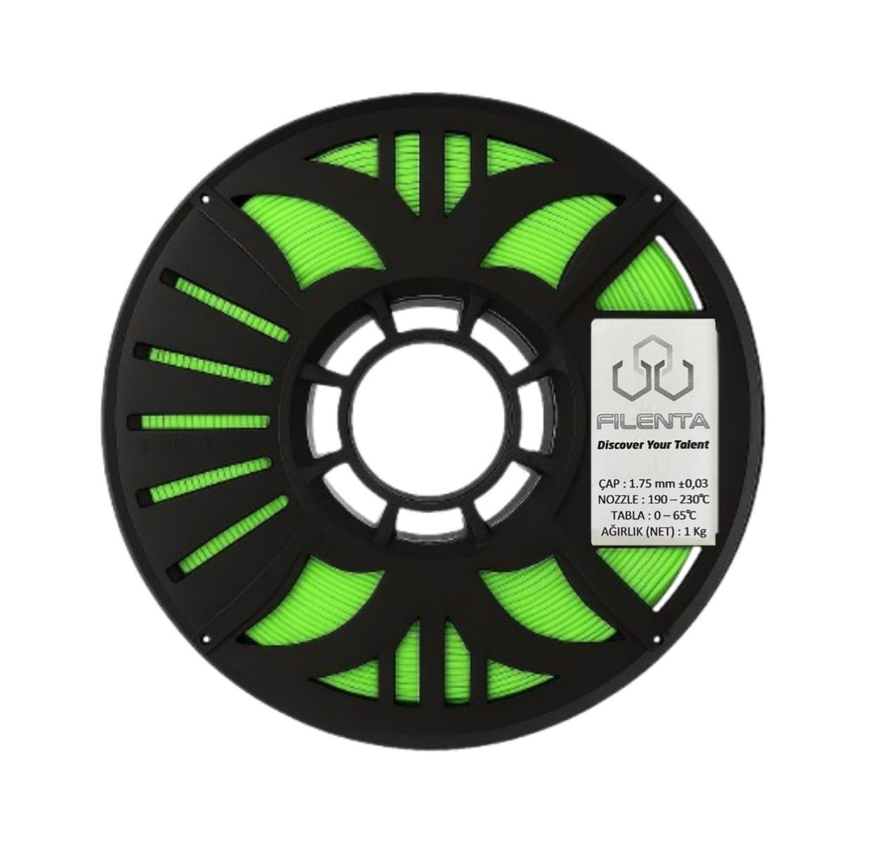 Filenta Fıstık Yeşili Pla Premium Filament 1.75mm 1Kg