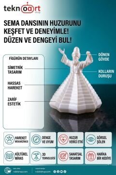 Semazen Hareketli Masa Figürü