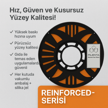 Filenta Traffic Orange RAL 2009 Pla Reinforced Filament 1.75mm 1Kg