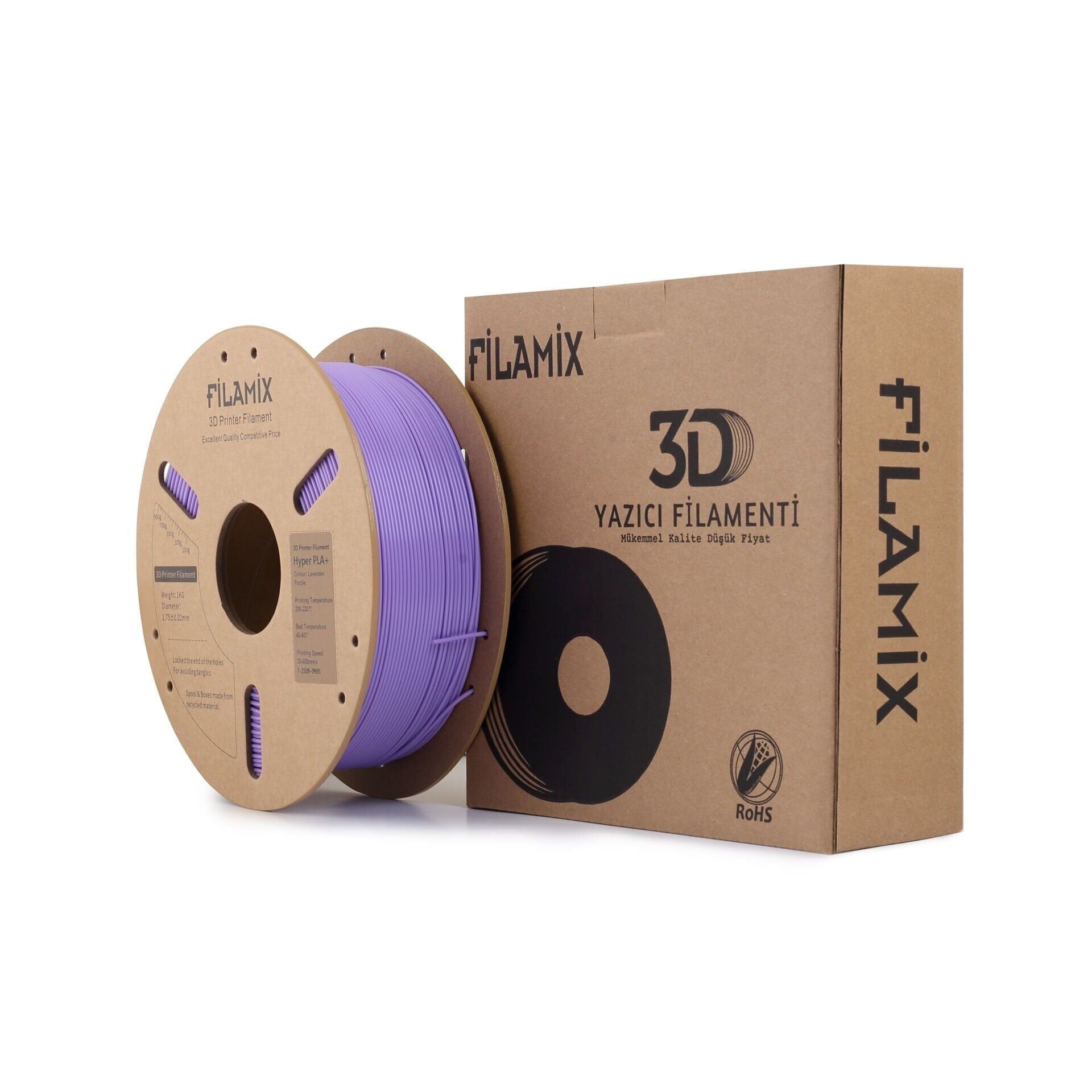 Filamix Lavanta Mor HS PLA+ Filament 1.75 mm 1 kg.