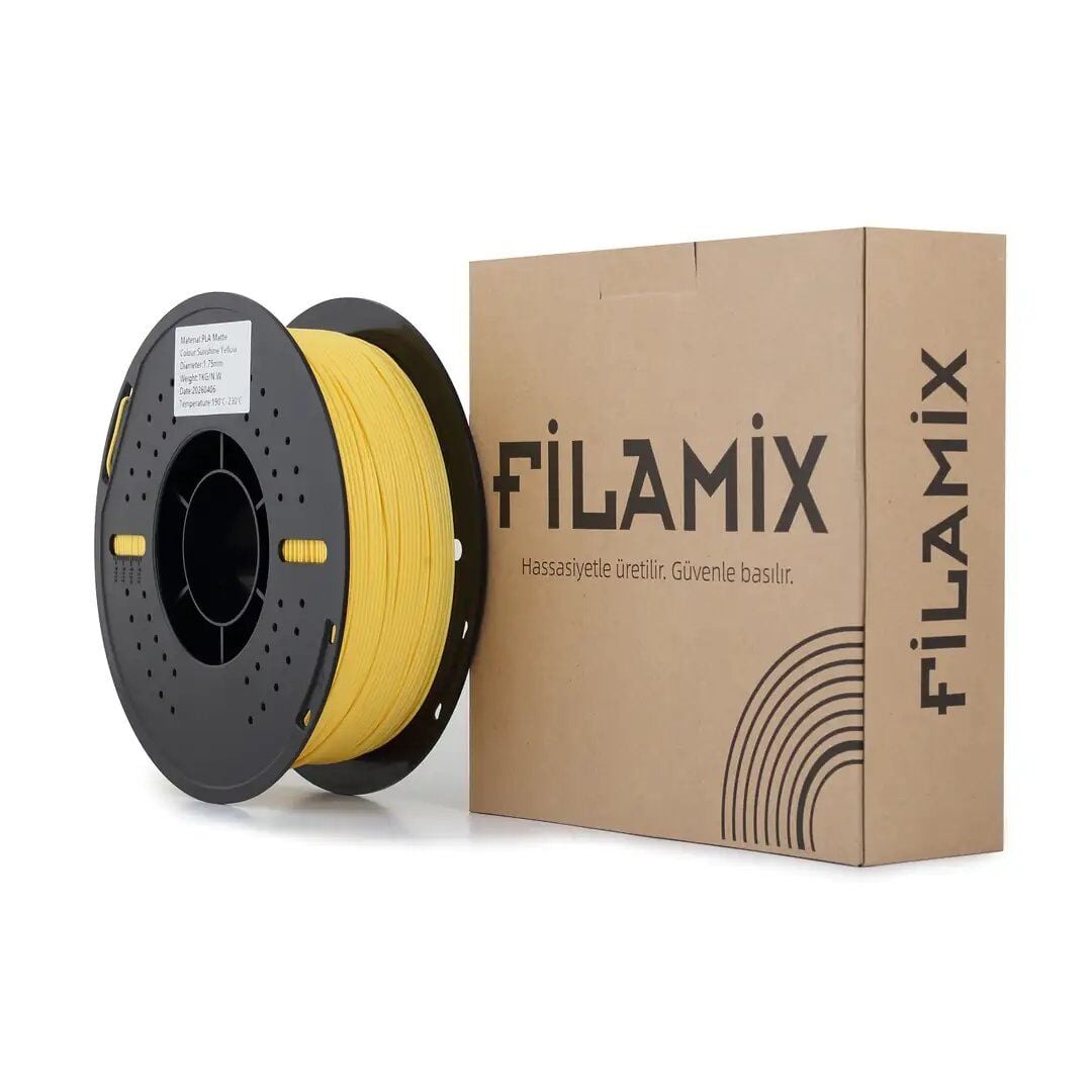 Filamix Güneş Sarısı Mat PLA Filament 1.75 mm 1000 Gr.