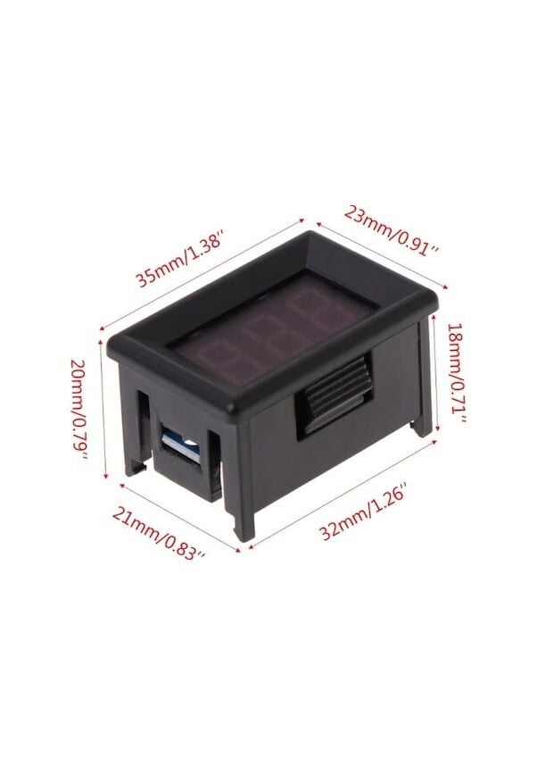 2 Kablolu Dijital Voltmetre 0.36 inç DC 2.4-30V