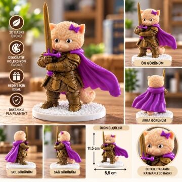 Cat Knight Bronz 11.5 cm