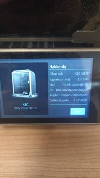 Creality K1C 3D Yazıcı - Outlet