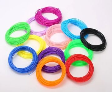 3D Kalem Filamenti 5 Renk 10 Metre (50 metre) Karışık Renklerde