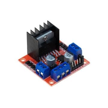 Voltaj Regulatörlü Çift Motor Sürücü Kartı L298N