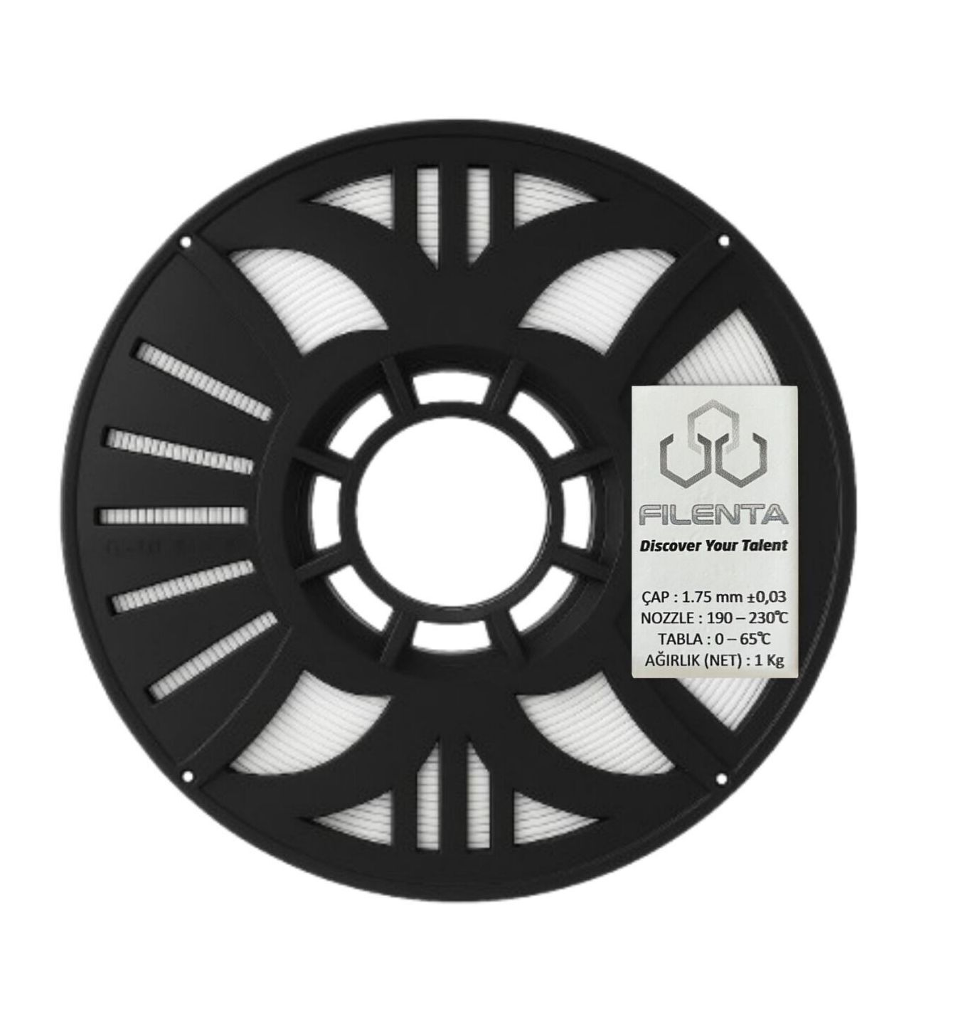 Filenta Beyaz Petg Filament 1.75mm 1Kg Ral 9003