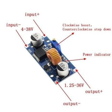 XL4015 5A Ayarlanabilir Voltaj Düşürücü Modül XL4015