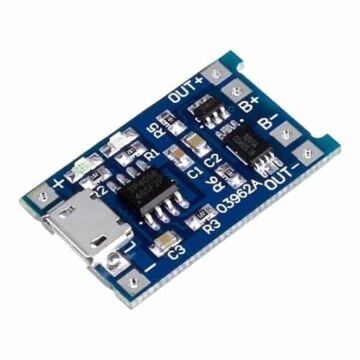 TP4056 BMS Korumalı Şarj Aleti 3.7V Mikro USB
